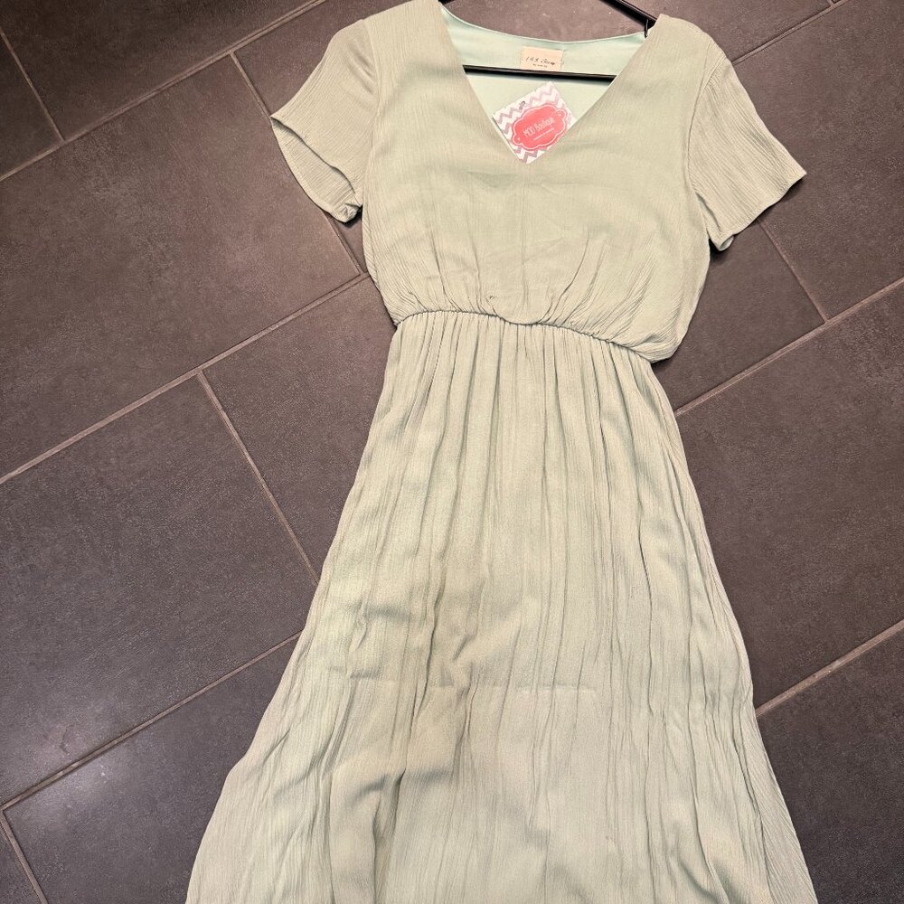 143 Story by Line Up - Sage green midi dress - size small
